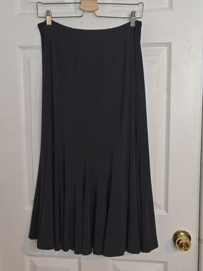 Vintage Y2K Joseph Ribkoff Black Paneled Fit & Flare Midi Maxi Skirt Size 12/L